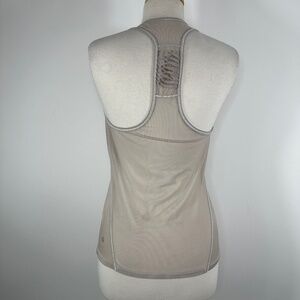 Lululemon Women's Sz 6? Mesh Tank Top Nude Run Yoga Gym